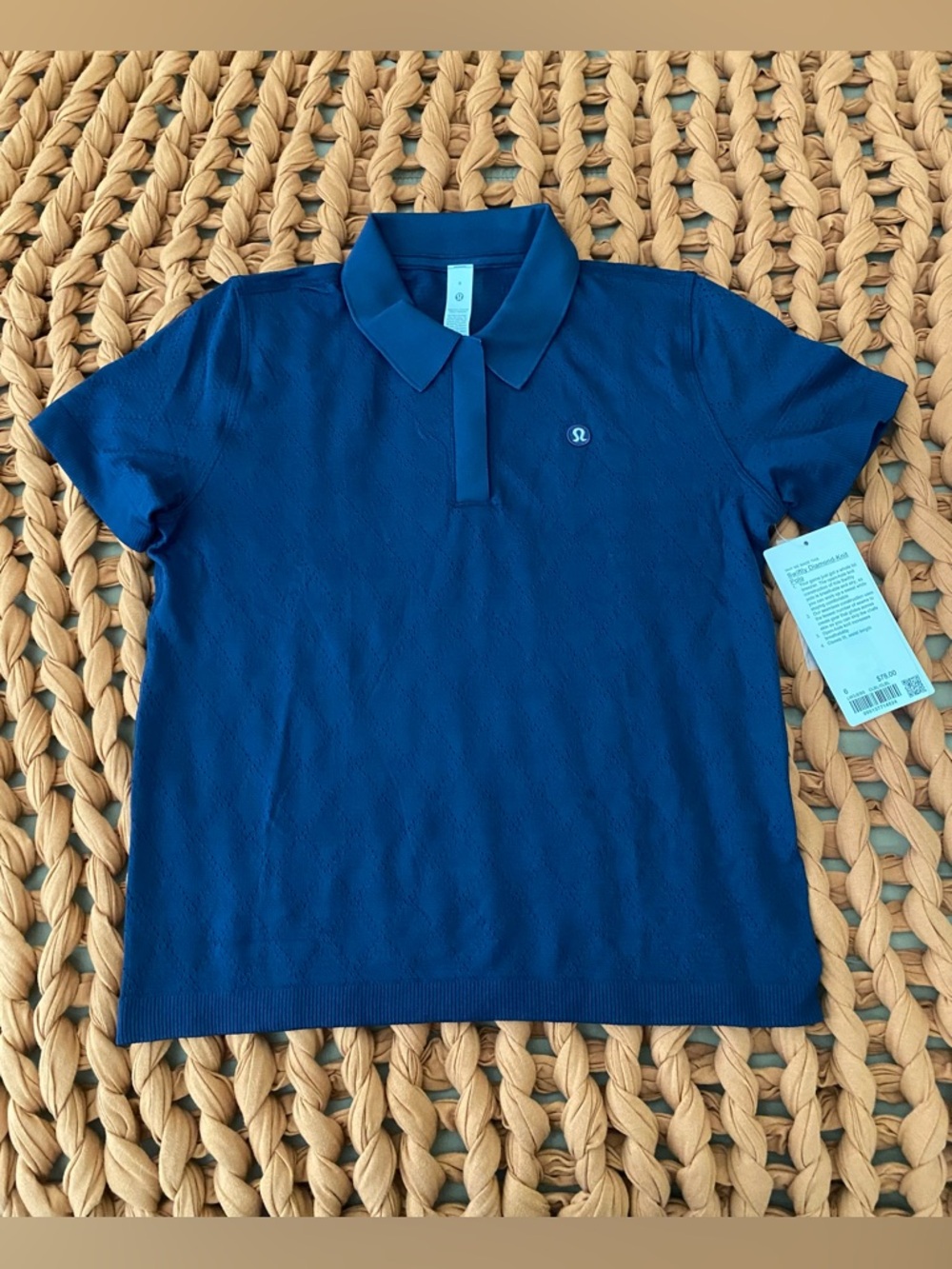 Lululemon Swiftly Diamond-Knit Polo